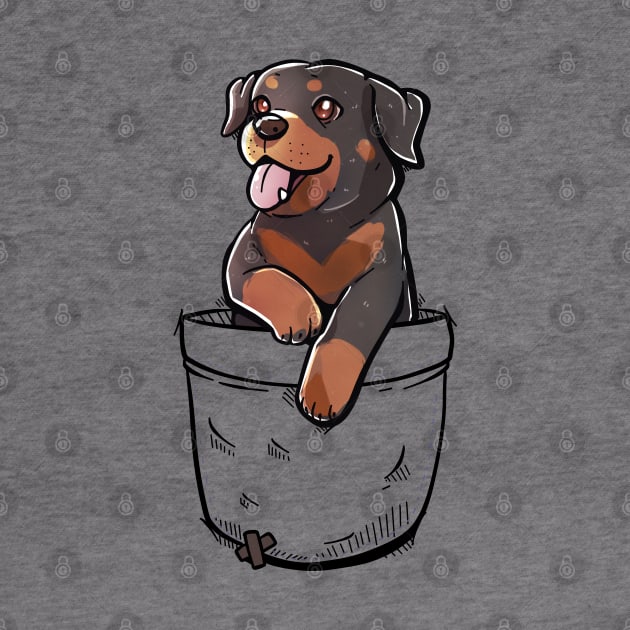 Pocket Cute Rottweiler Dog by TechraPockets